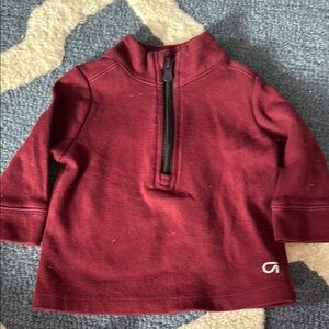 GAP maroon Quarter-Zip Sweatshirt